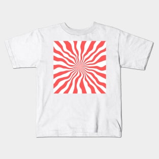 Red Stripes And White Stripes Kids T-Shirt